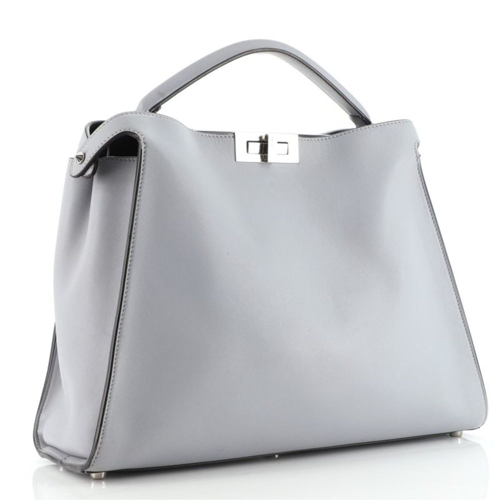 Fendi Peekaboo X-Lite Bag Leather Medium Gray - Picture 3 of 7